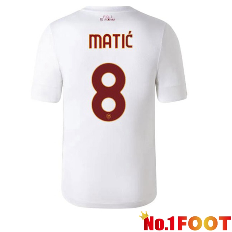 AS Roma (MATIĆ 8) Football Jerseys Away White 2022-2023