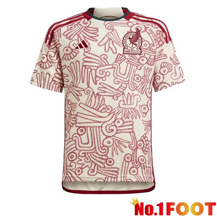 Mexico Football Jerseys Away White Red 2022-2023