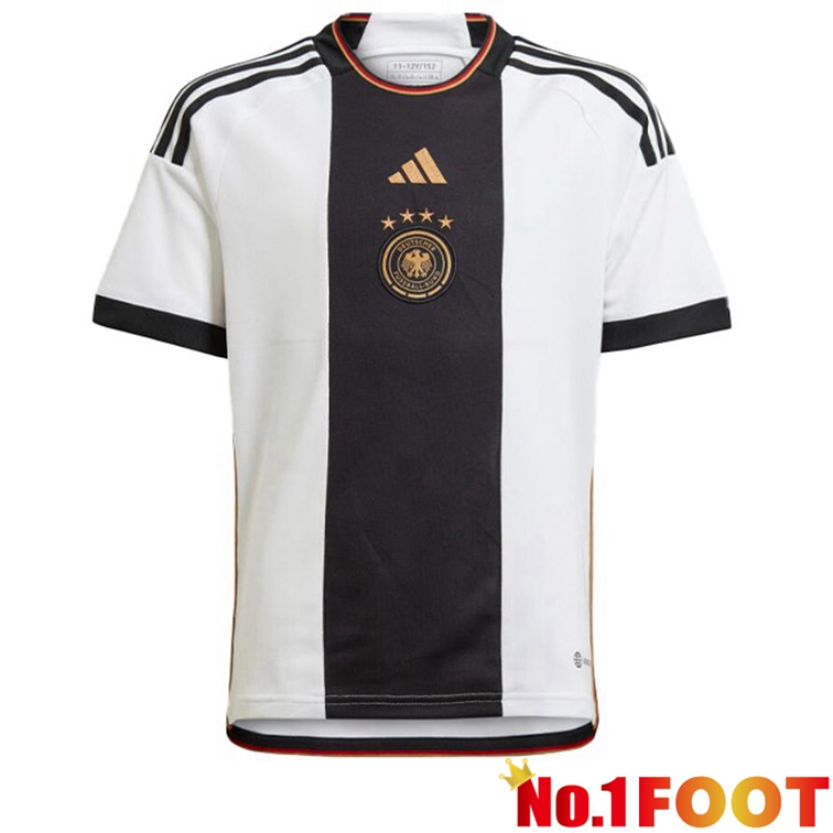 Germany Football Jerseys Home Black White 2022-2023