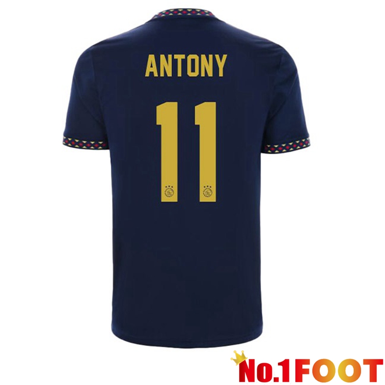 AFC Ajax (Antony 11) Football Jerseys Away Black 2022-2023