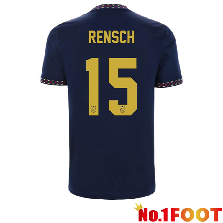 AFC Ajax (Rensch 15) Football Jerseys Away Black 2022-2023