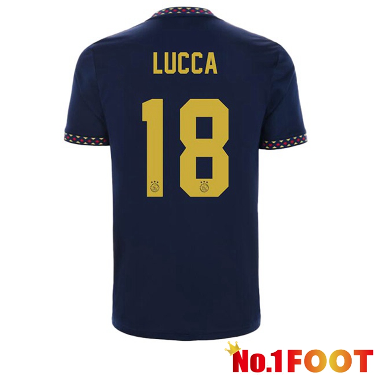 AFC Ajax (Lucca 18) Football Jerseys Away Black 2022-2023