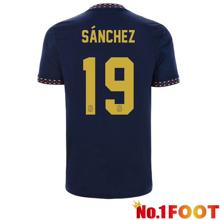 AFC Ajax (Sánchez 19) Football Jerseys Away Black 2022-2023