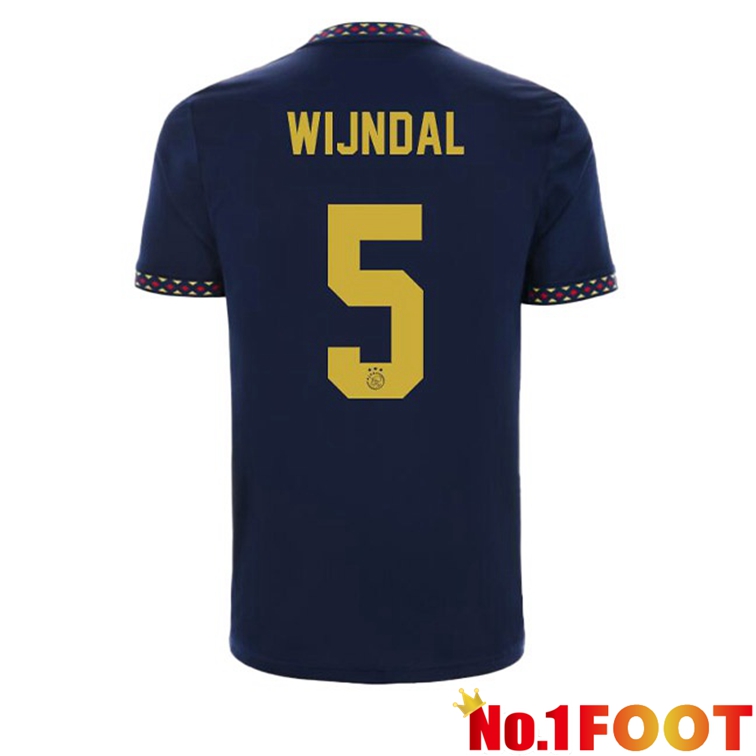 AFC Ajax (Wijndal 5) Football Jerseys Away Black 2022-2023