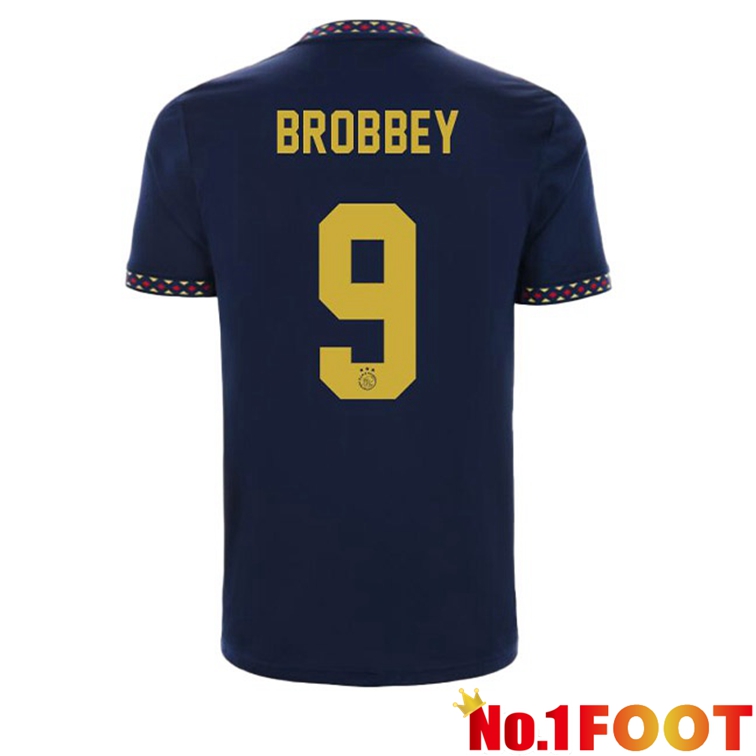 AFC Ajax (Brobbey 9) Football Jerseys Away Black 2022-2023