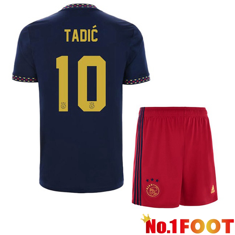 AFC Ajax (Tadić 10) Kids Football Jerseys Away Black 2022-2023