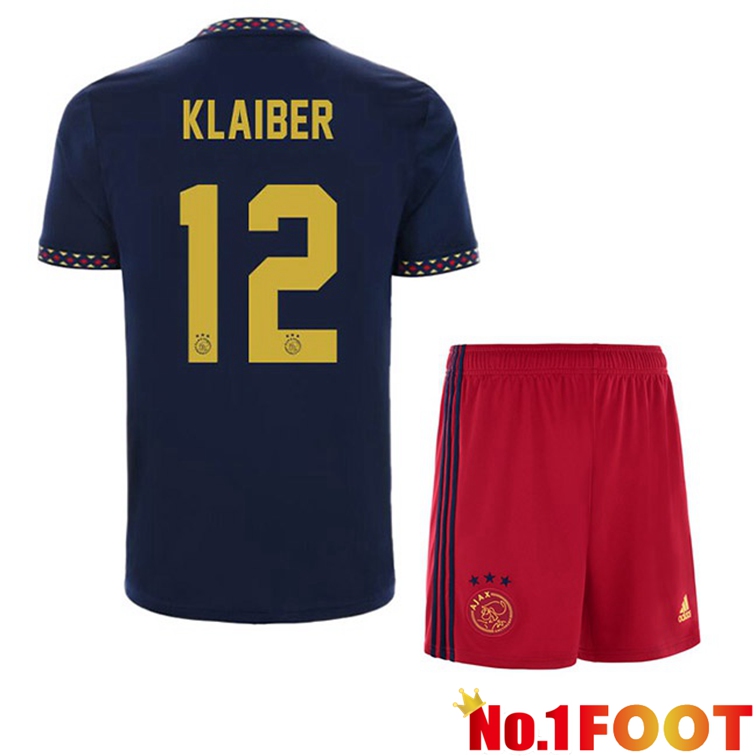 AFC Ajax (Klaiber 12) Kids Football Jerseys Away Black 2022-2023