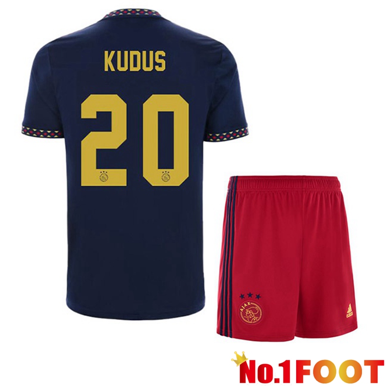 AFC Ajax (Kudus 20) Kids Football Jerseys Away Black 2022-2023