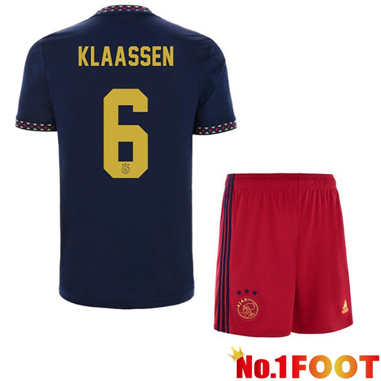 AFC Ajax (Klaassen 6) Kids Football Jerseys Away Black 2022-2023