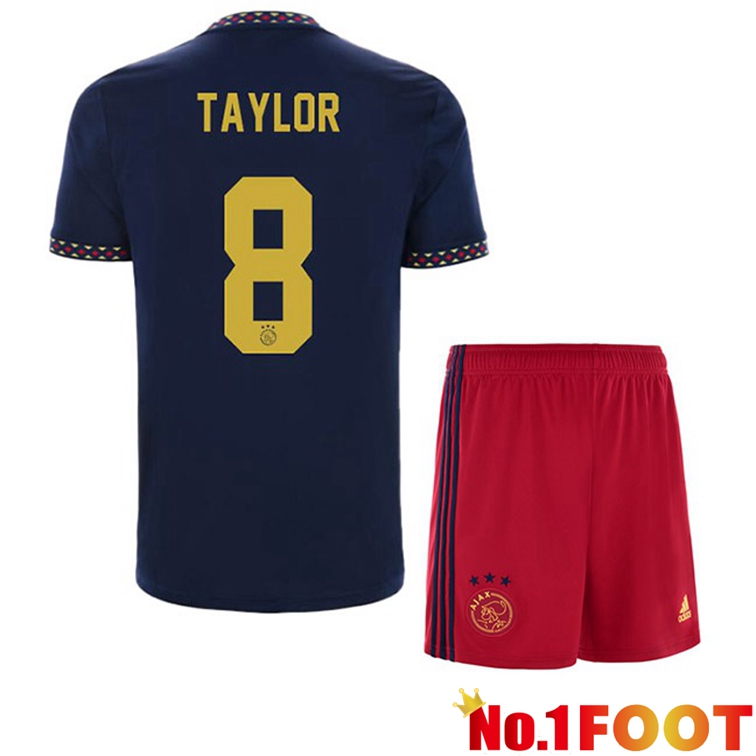 AFC Ajax (Taylor 8) Kids Football Jerseys Away Black 2022-2023