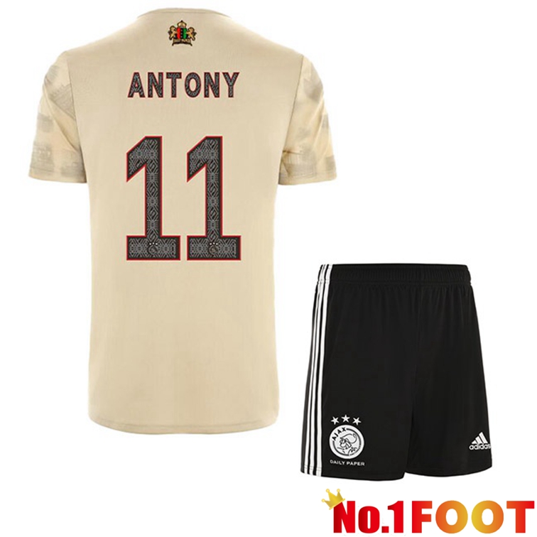 AFC Ajax (Antony 11) Kids Football Jerseys Third Marron 2022-2023