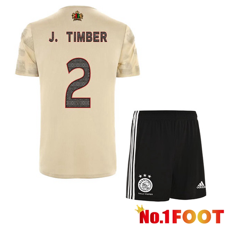 AFC Ajax (J. Timber 2) Kids Football Jerseys Third Marron 2022-2023