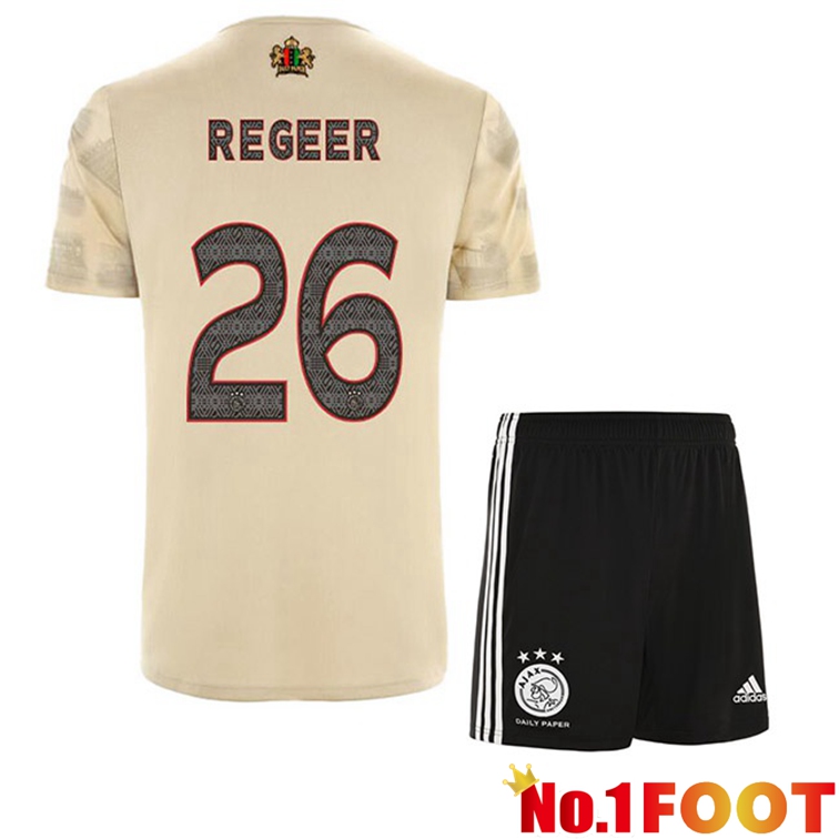 AFC Ajax (Regeer 26) Kids Football Jerseys Third Marron 2022-2023