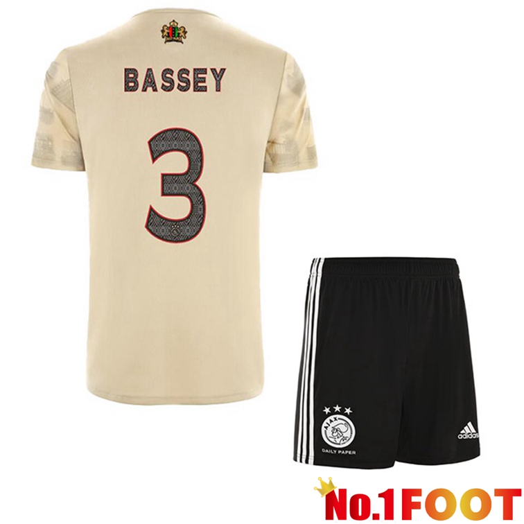 AFC Ajax (Bassey 3) Kids Football Jerseys Third Marron 2022-2023