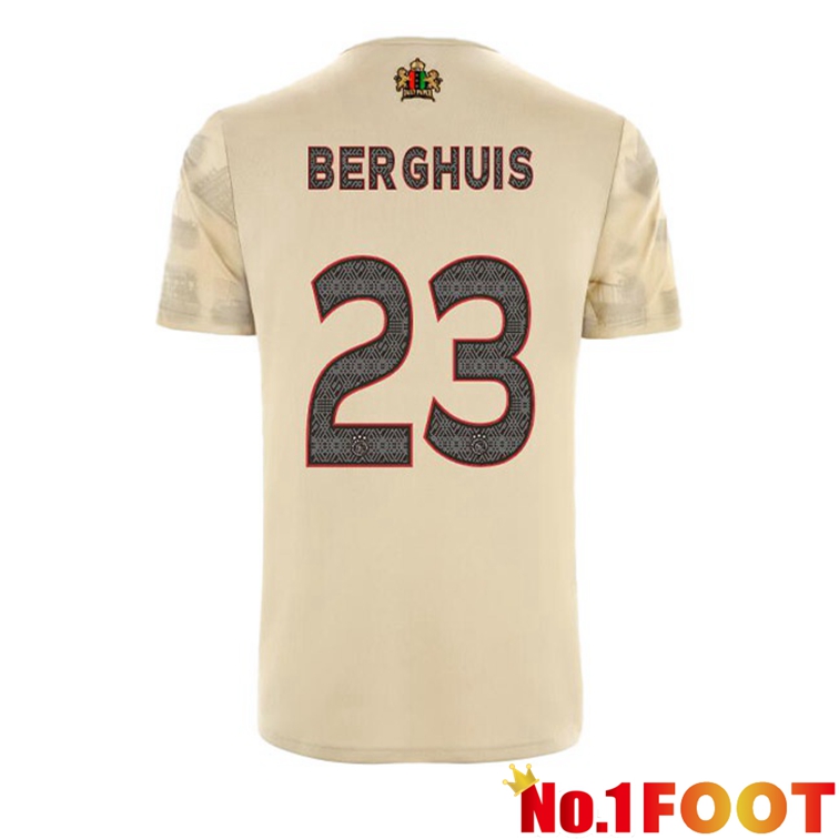 AFC Ajax (Berghuis 23) Football Jerseys Third Marron 2022-2023