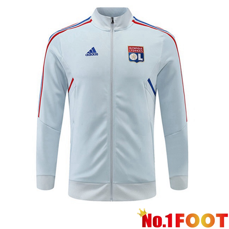 Olympique Lyon Training Jacket Blue Gray 2022-2023