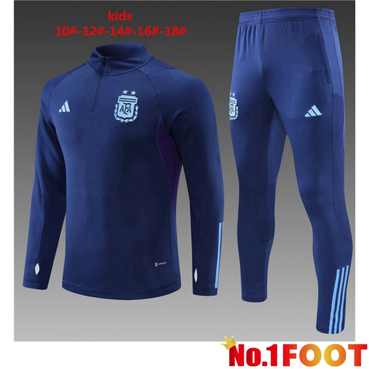 Argentina Kids Training Tracksuit Blue Royal 2022-2023