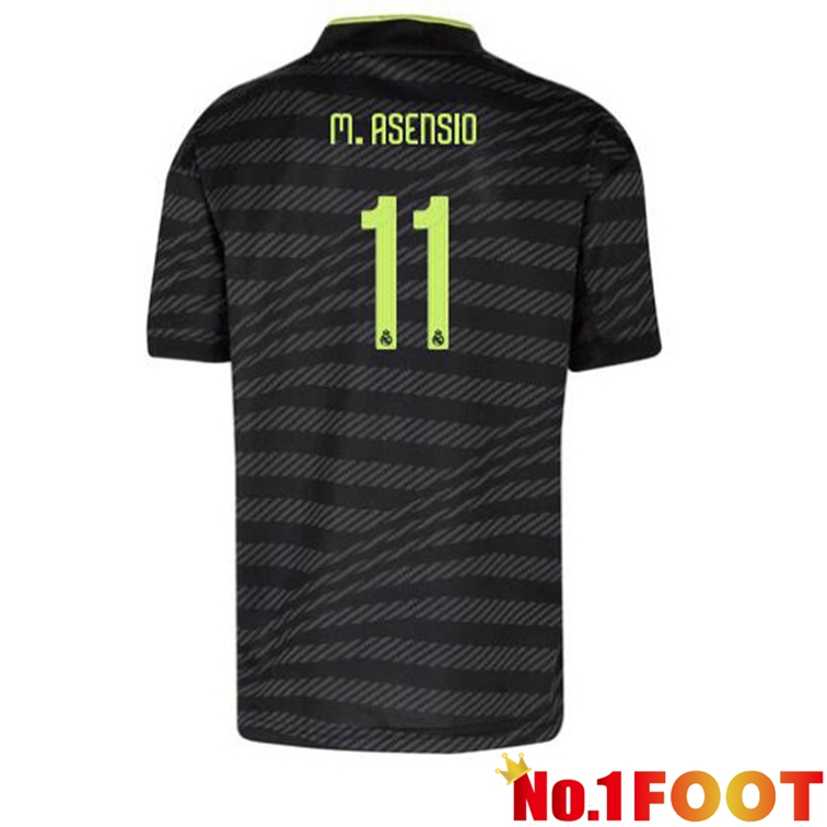 Real Madrid (Asensio 11) Football Jerseys Third Black 2022-2023