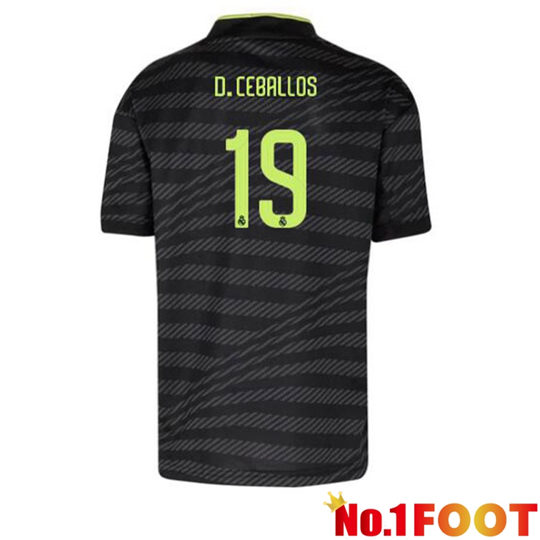 Real Madrid (D. Ceballos 19) Football Jerseys Third Black 2022-2023