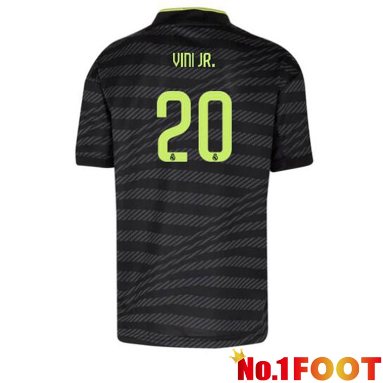 Real Madrid (Vini Jr. 20) Football Jerseys Third Black 2022-2023