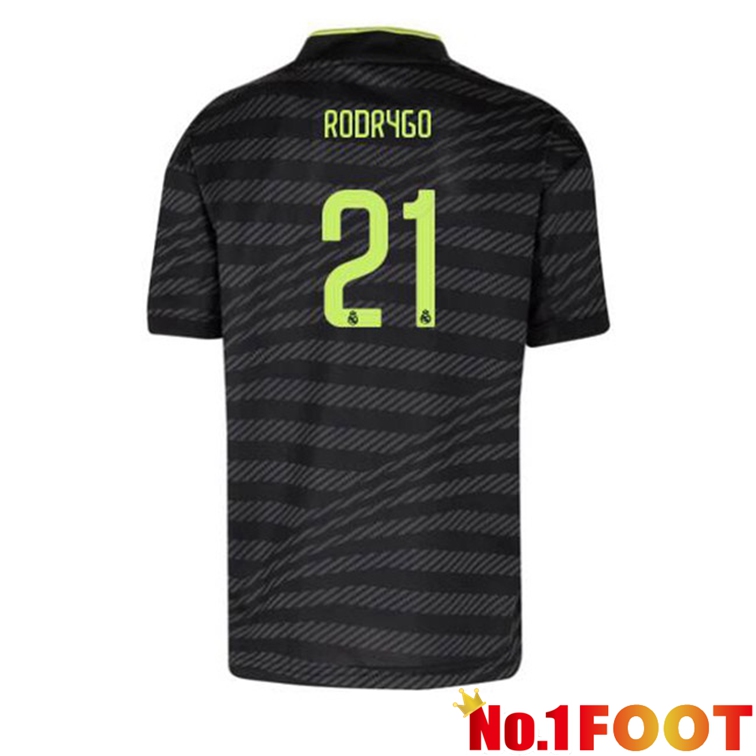 Real Madrid (Rodrygo 21) Football Jerseys Third Black 2022-2023