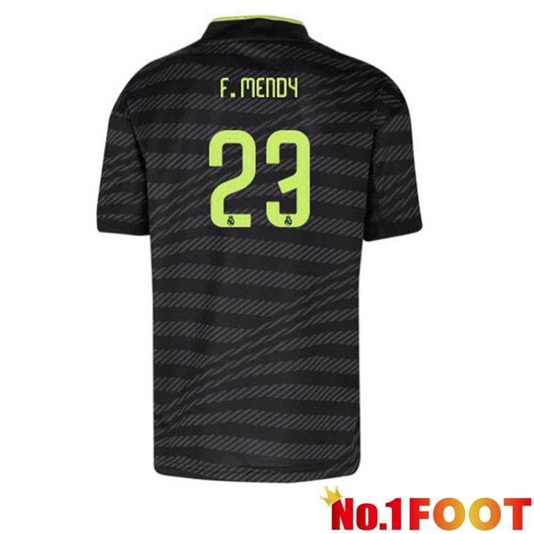 Real Madrid (F. Mendy 23) Football Jerseys Third Black 2022-2023