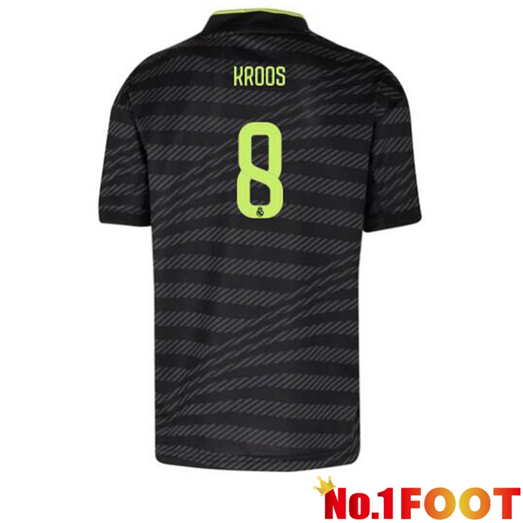 Real Madrid (Kroos 8) Football Jerseys Third Black 2022-2023