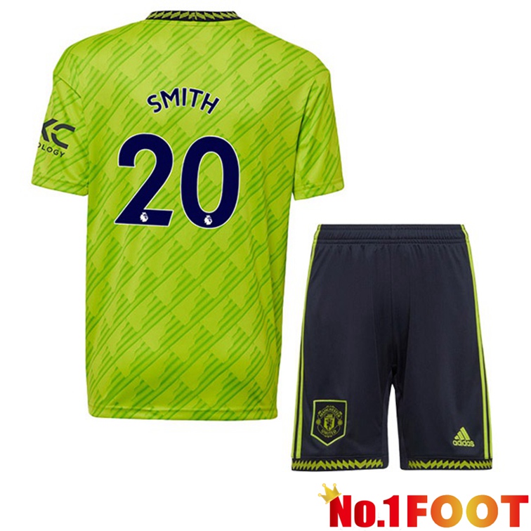 Manchester United (SMITH 20) Kids Football Jerseys Third Green 2022-2023