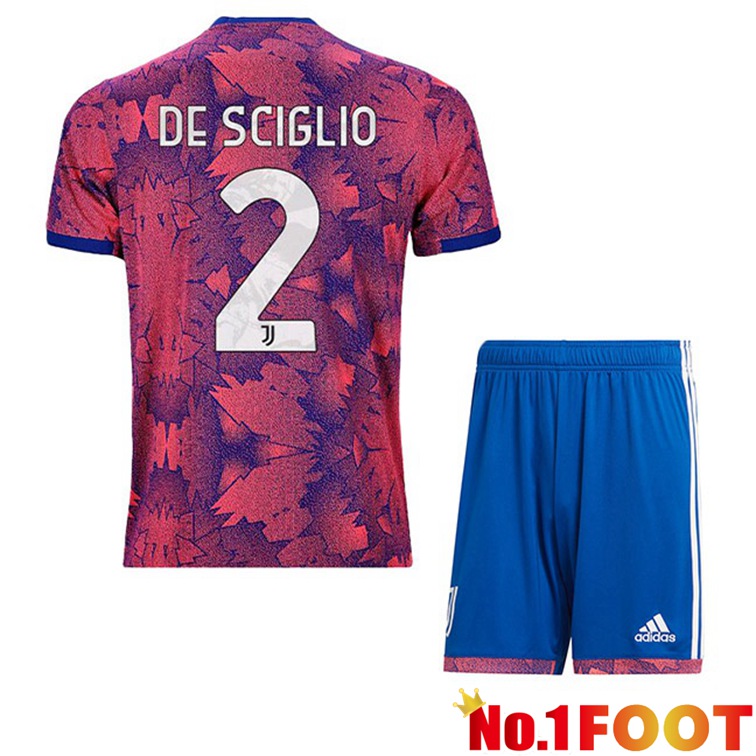 Juventus (DE SCIGLIO 2) Kids Football Jerseys Away Rose 2022-2023