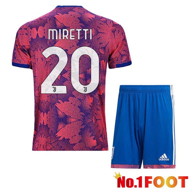 Juventus (MIRETTI 20) Kids Football Jerseys Away Rose 2022-2023