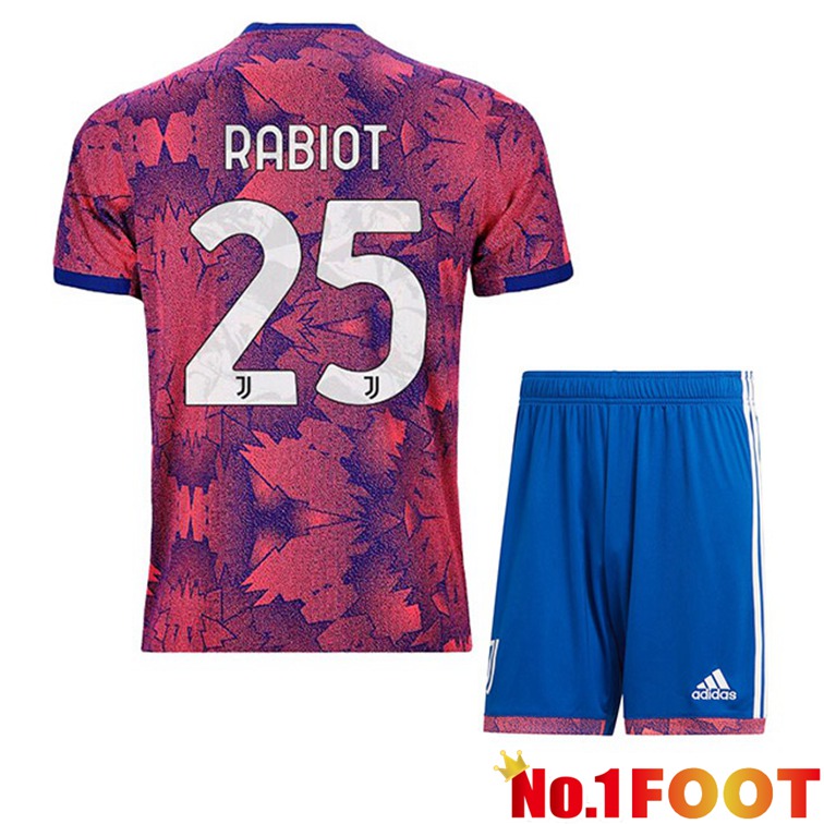 Juventus (RABIOT 25) Kids Football Jerseys Away Rose 2022-2023 - Click Image to Close