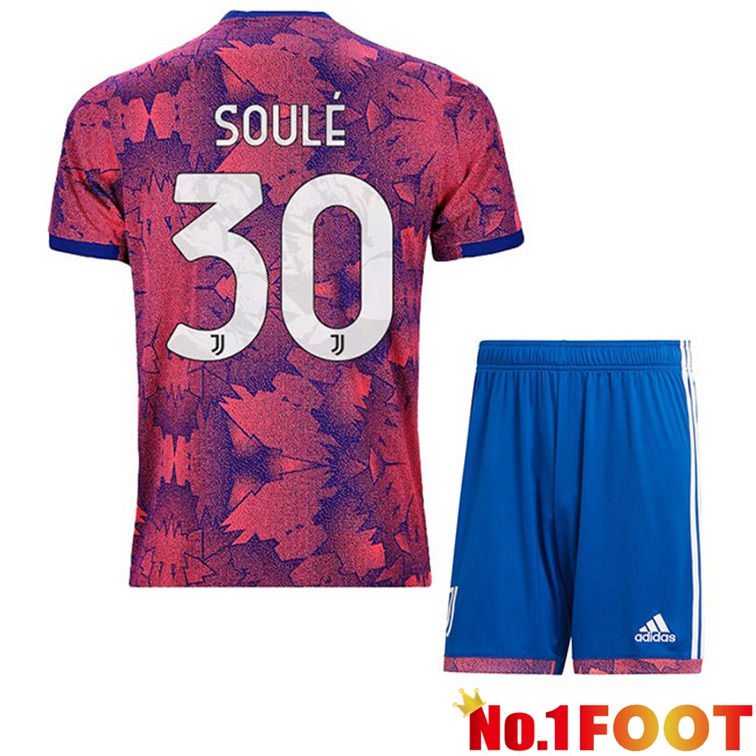 Juventus (SOULÉ 30) Kids Football Jerseys Away Rose 2022-2023