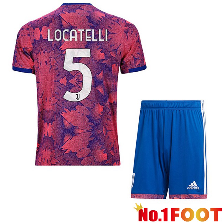 Juventus (LOCATELLI 5) Kids Football Jerseys Away Rose 2022-2023