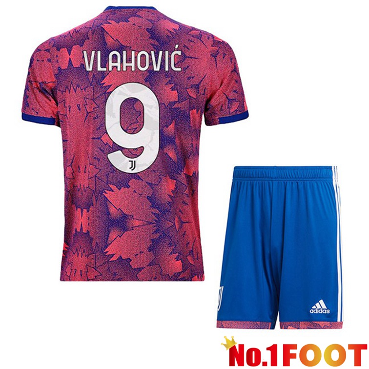 Juventus (VLAHOVIĆ 9) Kids Football Jerseys Away Rose 2022-2023