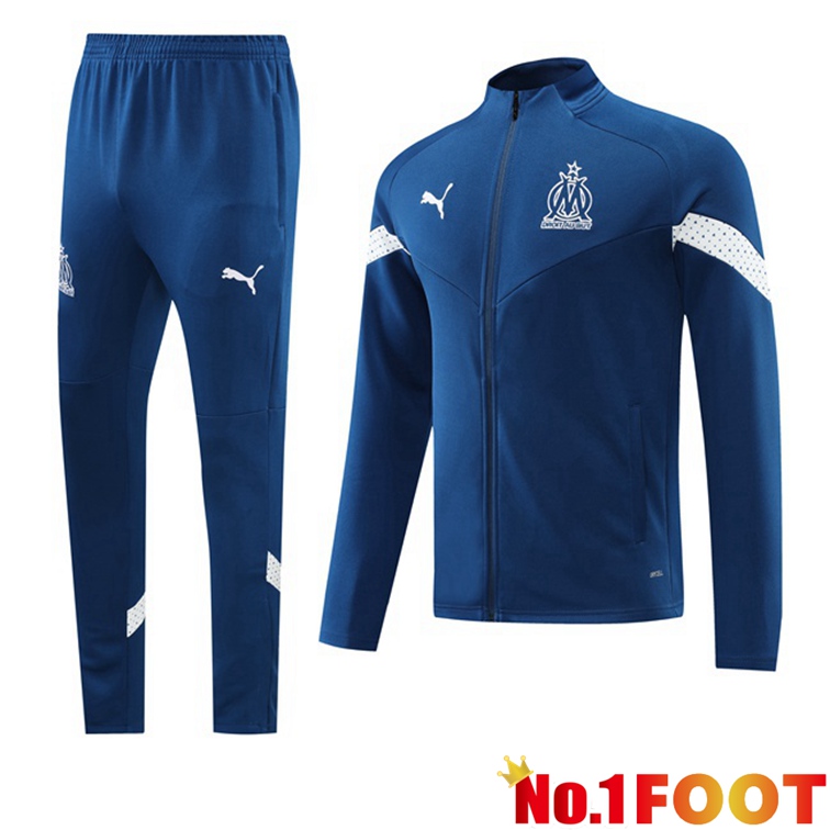 Olympique de Marseille Training Jacket Suit Blue Royal 2022-2023