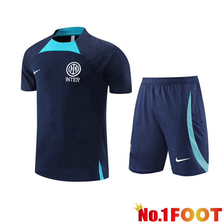 Inter Milan Training T Shirt + Shorts Blue Royal 2022-2023