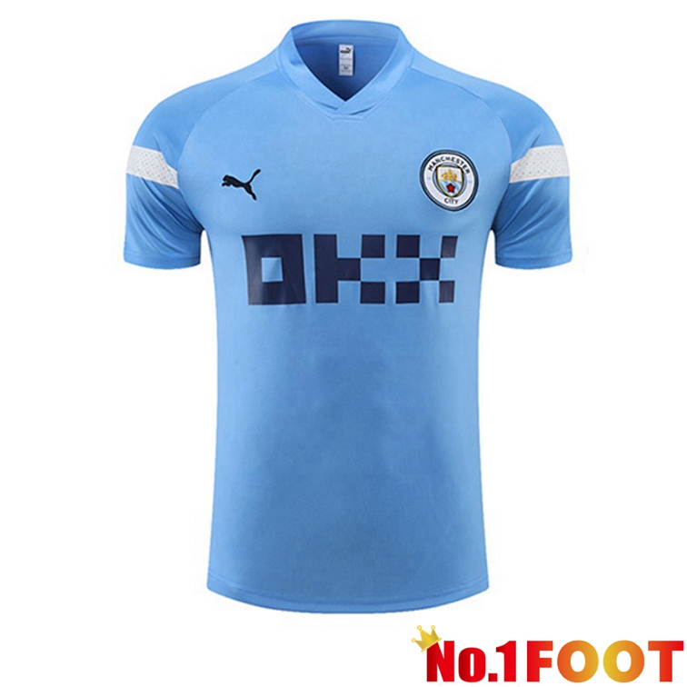 Manchester City Training T Shirt Blue 2022-2023