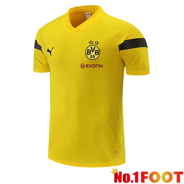 Dortmund BVB Training T Shirt Yellow 2022-2023