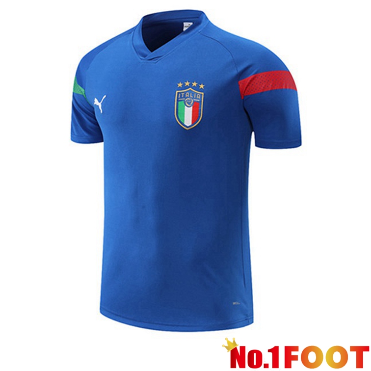 Italy Training T Shirt Blue 2022-2023