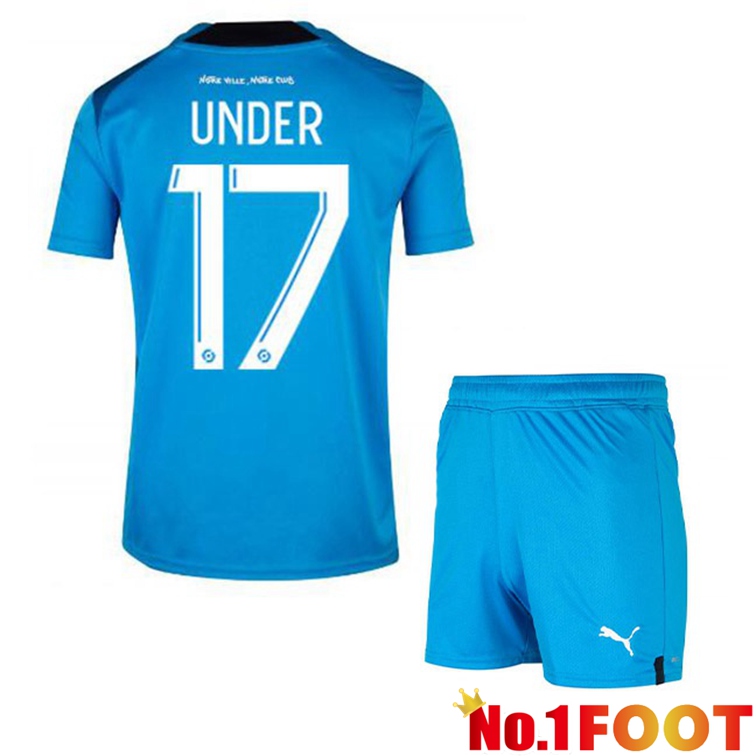 Olympique de Marseille (UNDER 17) Kids Football Jerseys Third Blue 2022-2023