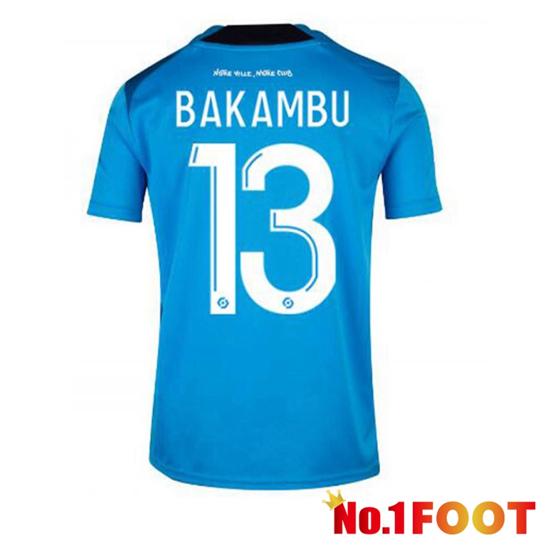 Olympique de Marseille (BAKAMBU 13) Football Jerseys Third Blue 2022-2023