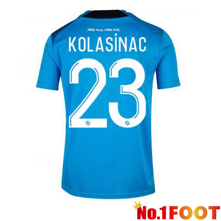 Olympique de Marseille (KOLASINAC 23) Football Jerseys Third Blue 2022-2023