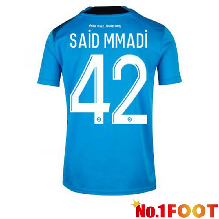 Olympique de Marseille (SAID MMADI 42) Football Jerseys Third Blue 2022-2023