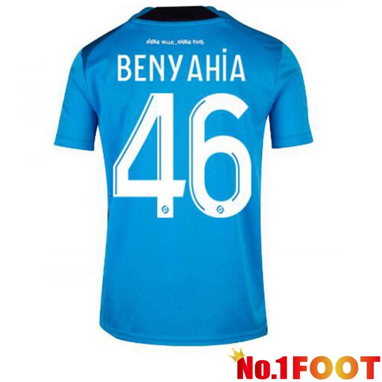 Olympique de Marseille (BENYAHIA 46) Football Jerseys Third Blue 2022-2023