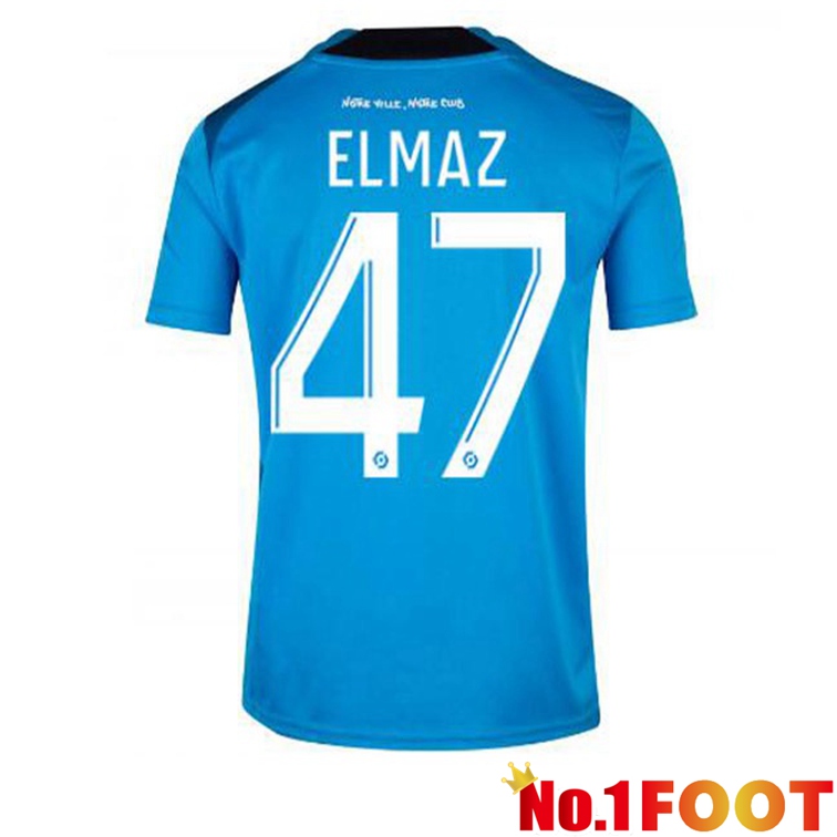 Olympique de Marseille (ELMAZ 47) Football Jerseys Third Blue 2022-2023