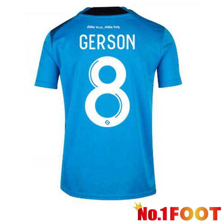 Olympique de Marseille (GERSON 8) Football Jerseys Third Blue 2022-2023