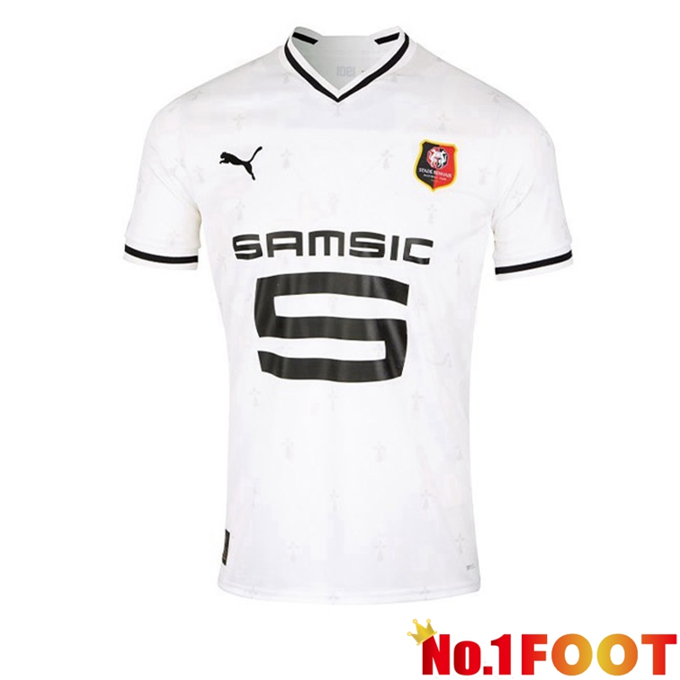 Stade Rennais Football Jerseys Away White 2022-2023