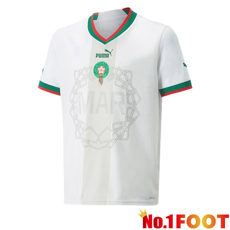 Morocco Football Jerseys Away White 2022-2023