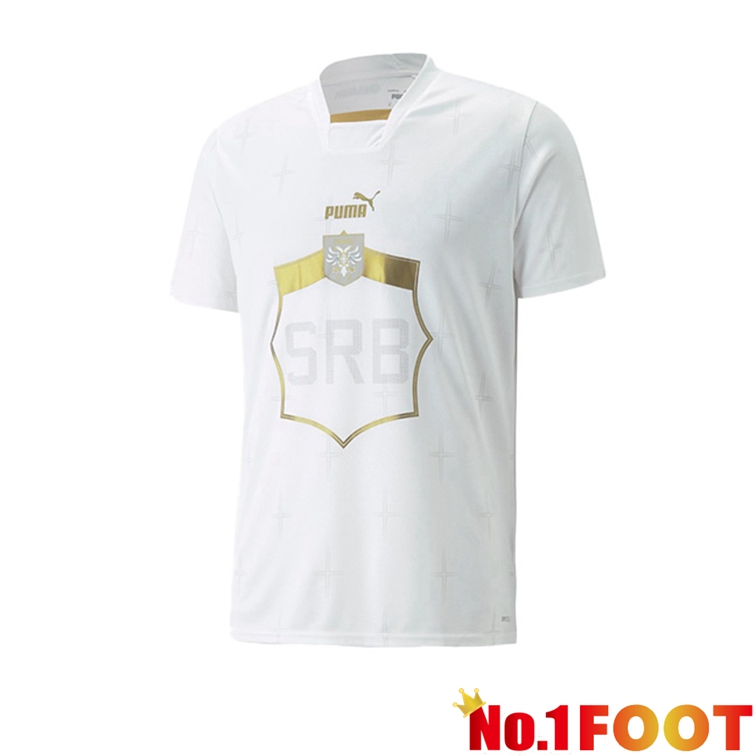 Serbia Football Jerseys Away White 2022-2023