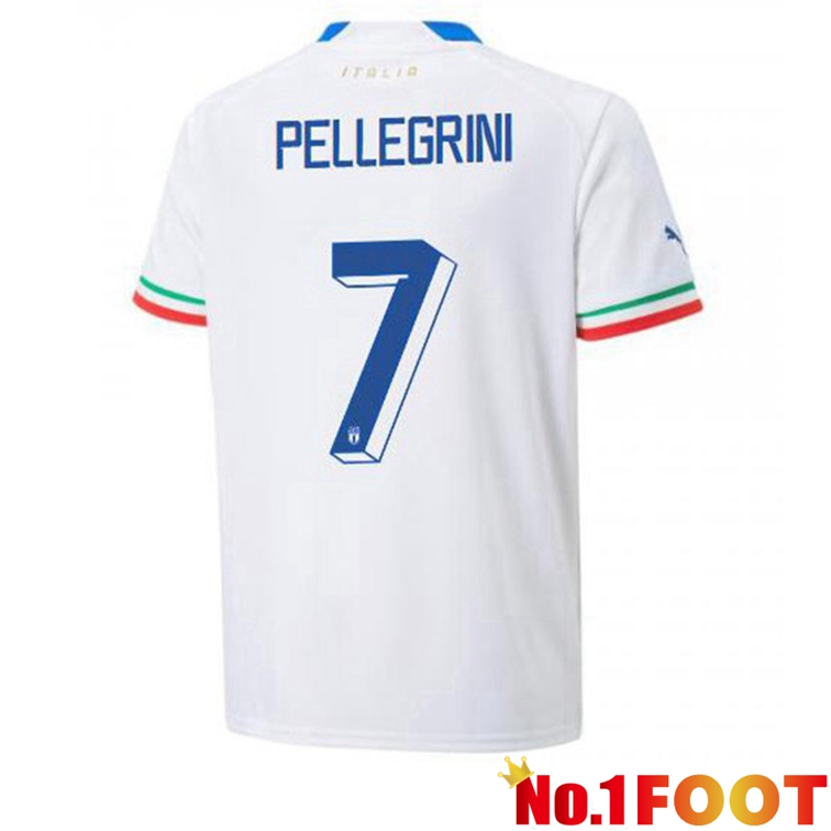 Italy (Pellegrini 7) Football Jerseys Away White 2022-2023